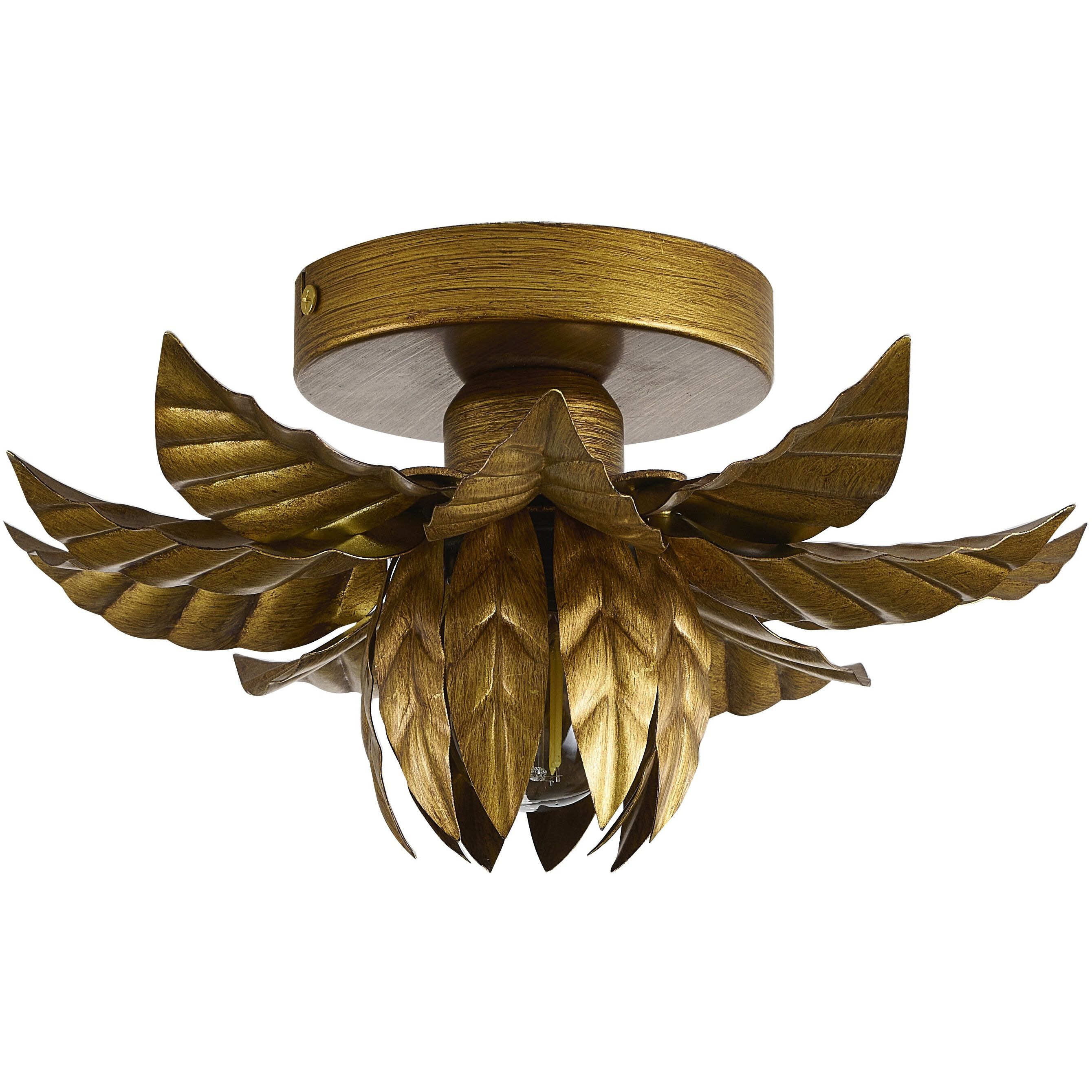 LEGA Series 1 Light 18 inch Gold Flush Mount Ceiling Light