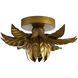 LEGA Series 1 Light 18 inch Gold Flush Mount Ceiling Light