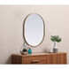 Asha 30 X 24 inch Brass Mirror in 24 x 30