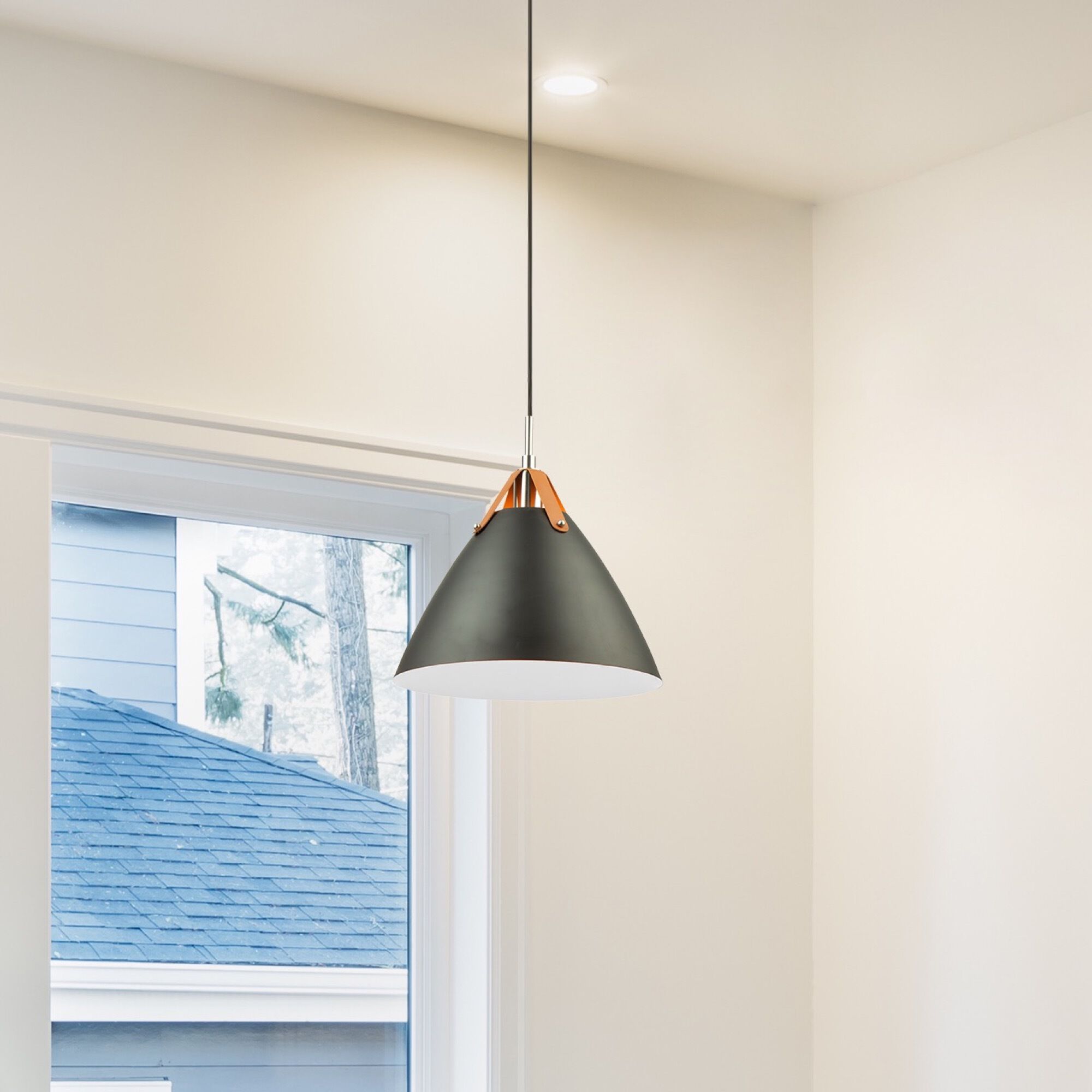 Tote LED 14 inch Black Pendant Ceiling Light