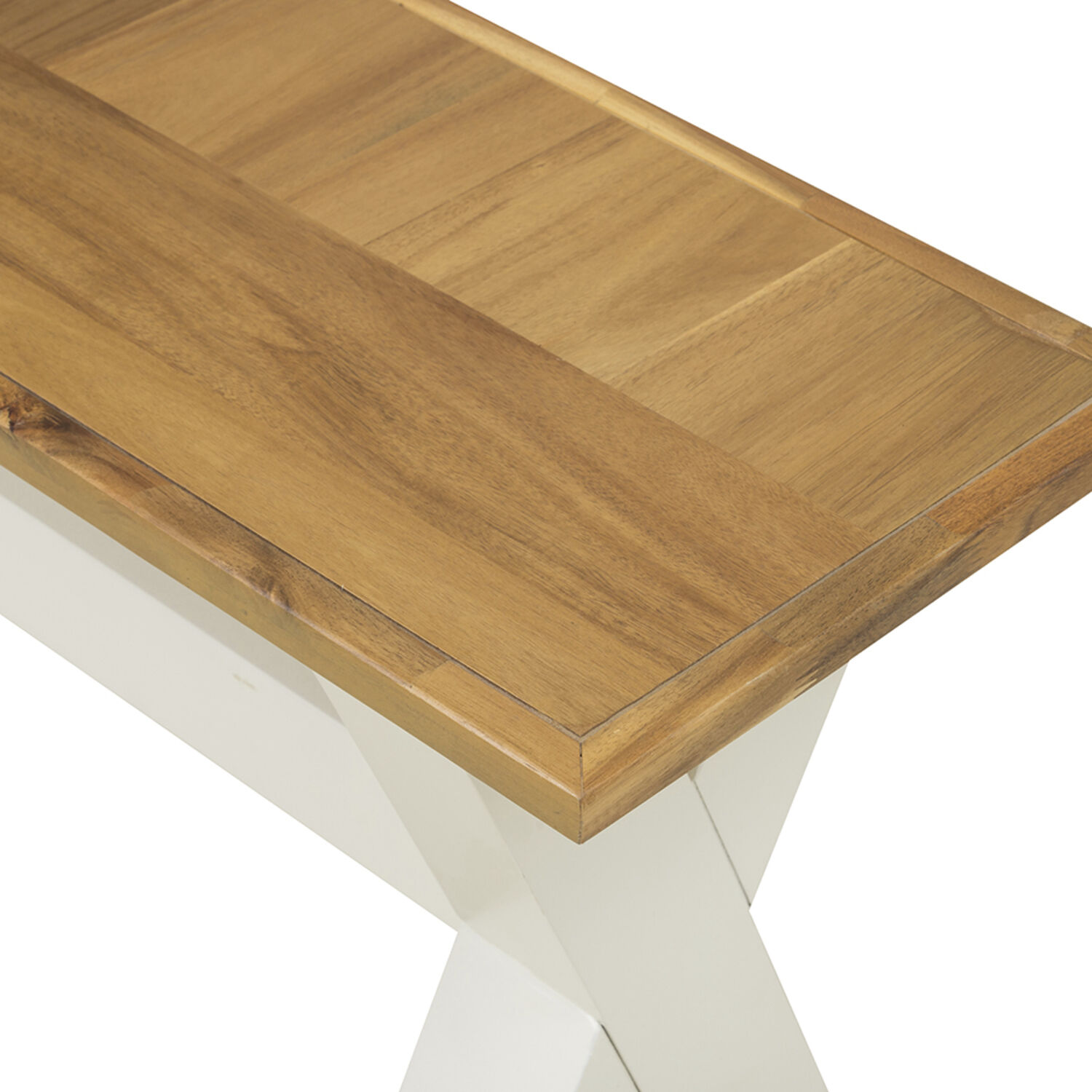 Anita White and Brown Bench