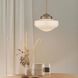 Ingalls Pendant Ceiling Light in Vintage Milk Glass, Modern Brass, Medium