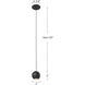 Exo LED 2 inch Black Pendant Ceiling Light