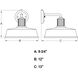 Hammond LED 9.75 inch Matte Black and White Outdoor Wall