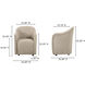 Drava Beige Rolling Dining Chair