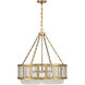 Mancini 6 Light 26 inch Warm Brass Pendant Ceiling Light