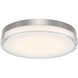 Pi LED 15 inch Stainless Steel Flush Mount Ceiling Light in 3500K, 15in.