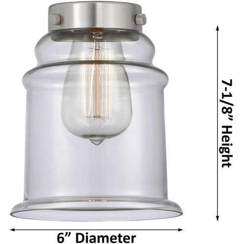 Franklin Restoration Canton LED 18 inch Brushed Satin Nickel Bath Vanity Light Wall Light in Seedy Glass, Franklin Restoration