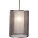 Uptown Mesh LED 12.2 inch Flat Bronze Pendant Ceiling Light in Frosted, 2700K LED, Oversized