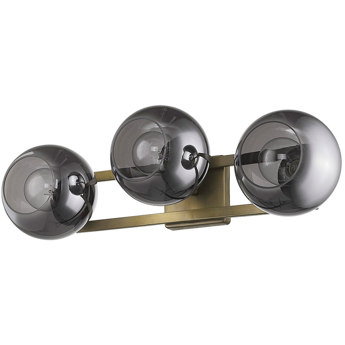 Lunette 3 Light 26 inch Aged Brass Sconce Wall Light
