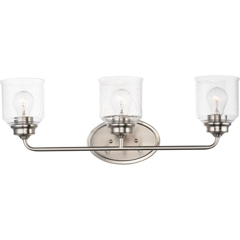 Acadia 3 Light 25 inch Satin Nickel Vanity Light Wall Light