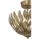 Merylmint 4 Light 15.75 inch Painted Aged Brass Semi-Flush Mount Ceiling Light