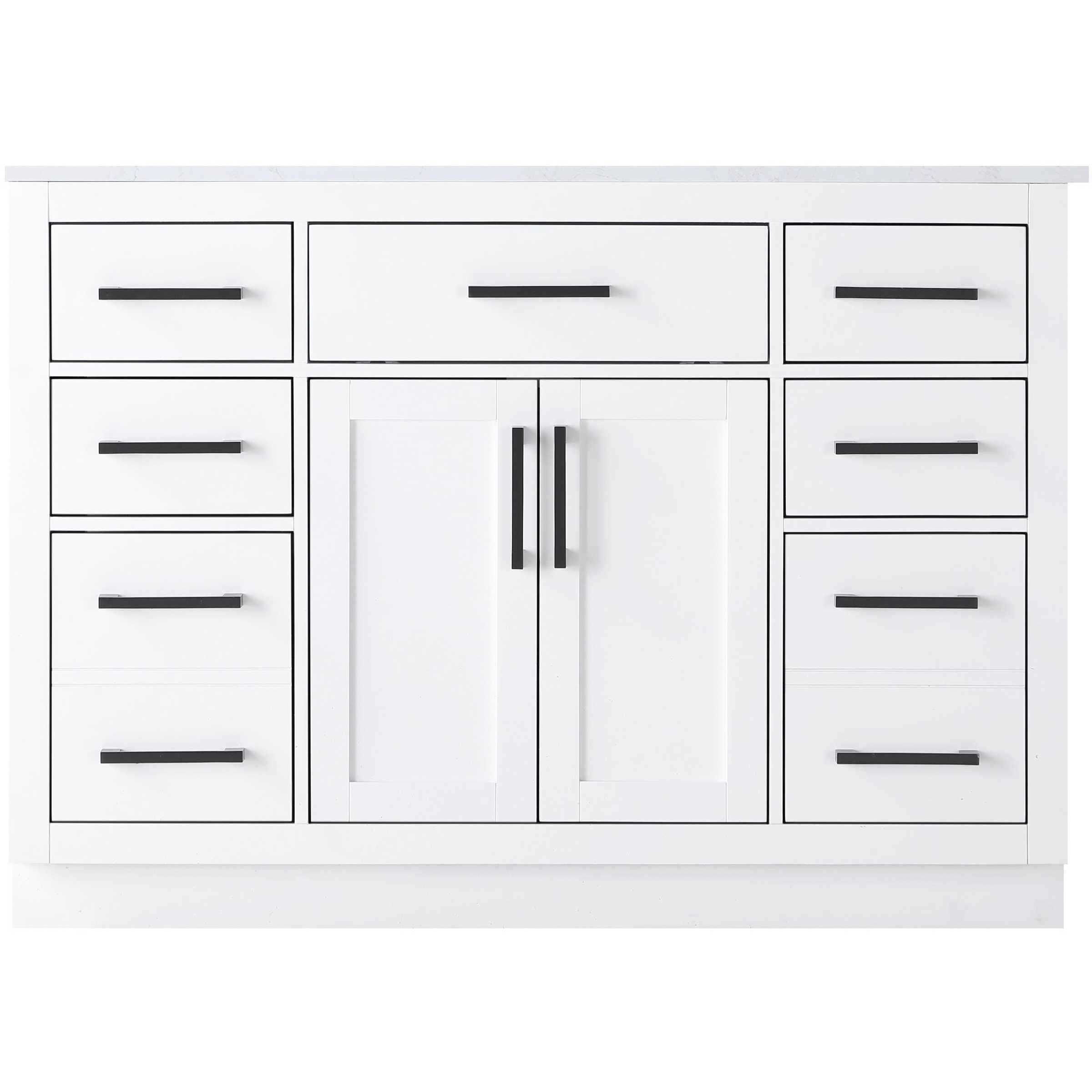 Alden 48 X 35 inch White Bathroom Vanity Cabinet