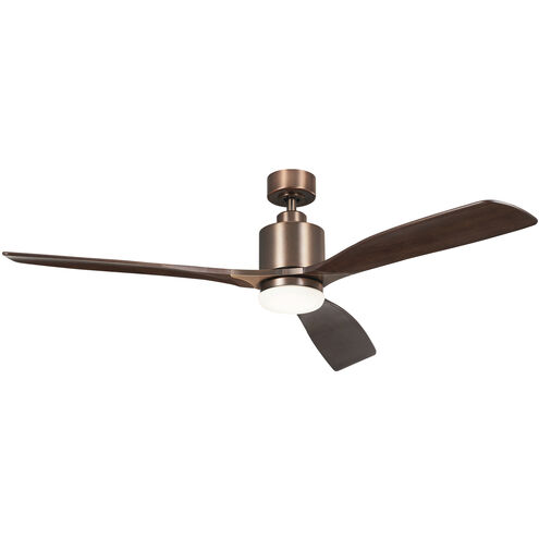 Ridley 60 inch Oil Brushed Bronze with Weathered White Walnut/Weathered White Walnut Blades Ceiling Fan 