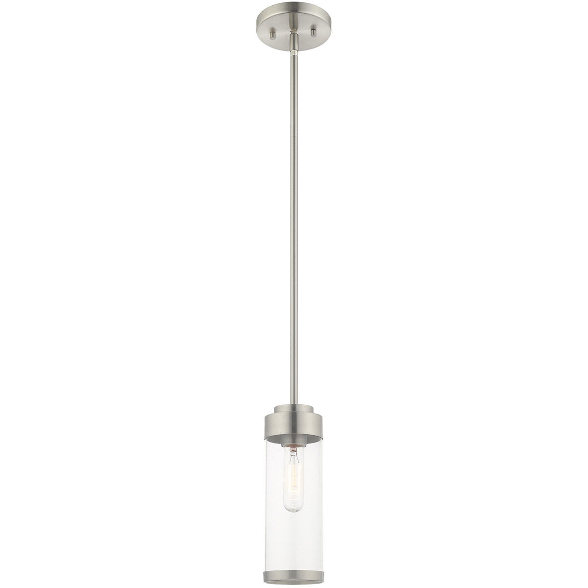 Hillcrest 1 Light 5 inch Brushed Nickel Mini Pendant Ceiling Light