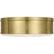 Chapman & Myers Marden LED 17.5 inch Antique-Burnished Brass Flush Mount Ceiling Light