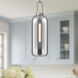 Alora Mood Soji Pendant Ceiling Light in Brushed Nickel, Smoked Glass