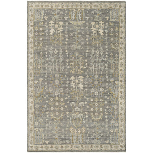 Bala 36 X 24 inch Charcoal / Sage / Tan / Off-White Handmade Rug