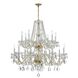 Traditional Crystal 16 Light 37 inch Polished Brass Chandelier Ceiling Light in Clear Spectra