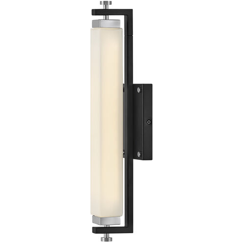 Rollins LED 18 inch Black with Chrome Bath Light Wall Light in Black/Chrome