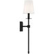 Monroe 1 Light 5 inch Matte Black Wall Sconce Wall Light, Essentials