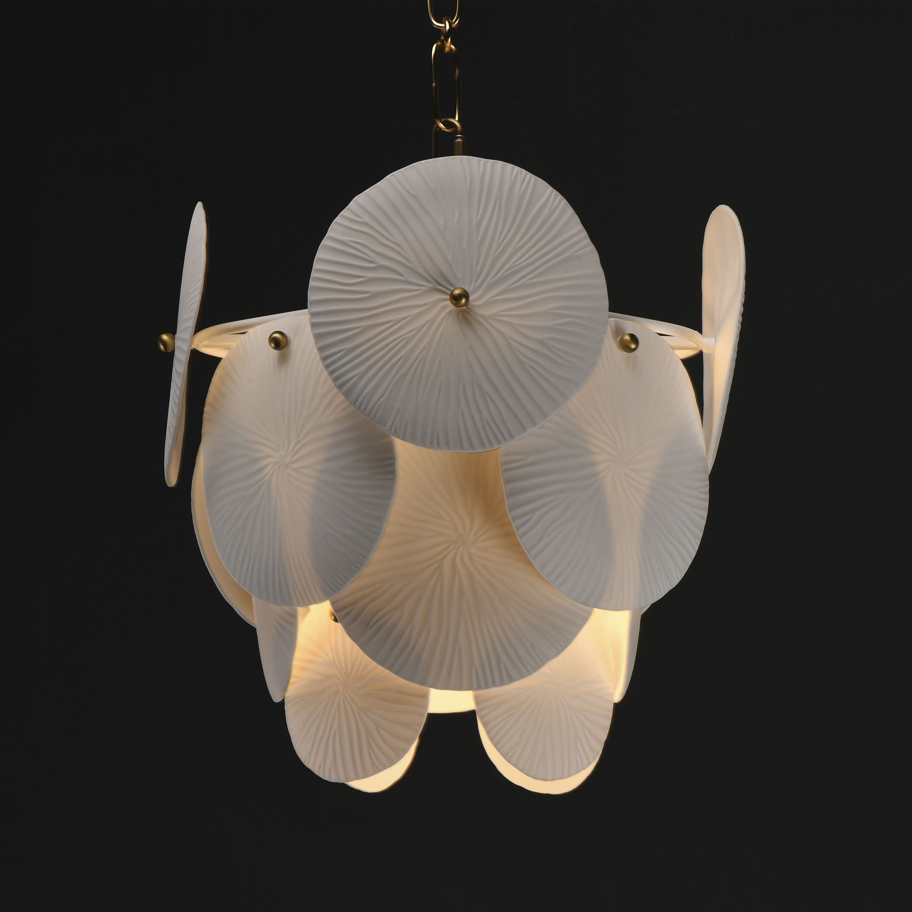 Isla 1 Light 12 inch Natural Aged Brass Single Pendant Ceiling Light in White