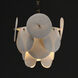 Isla 1 Light 12 inch Natural Aged Brass Single Pendant Ceiling Light in White