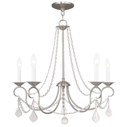 Pennington 5 Light 25 inch Brushed Nickel Chandelier Ceiling Light