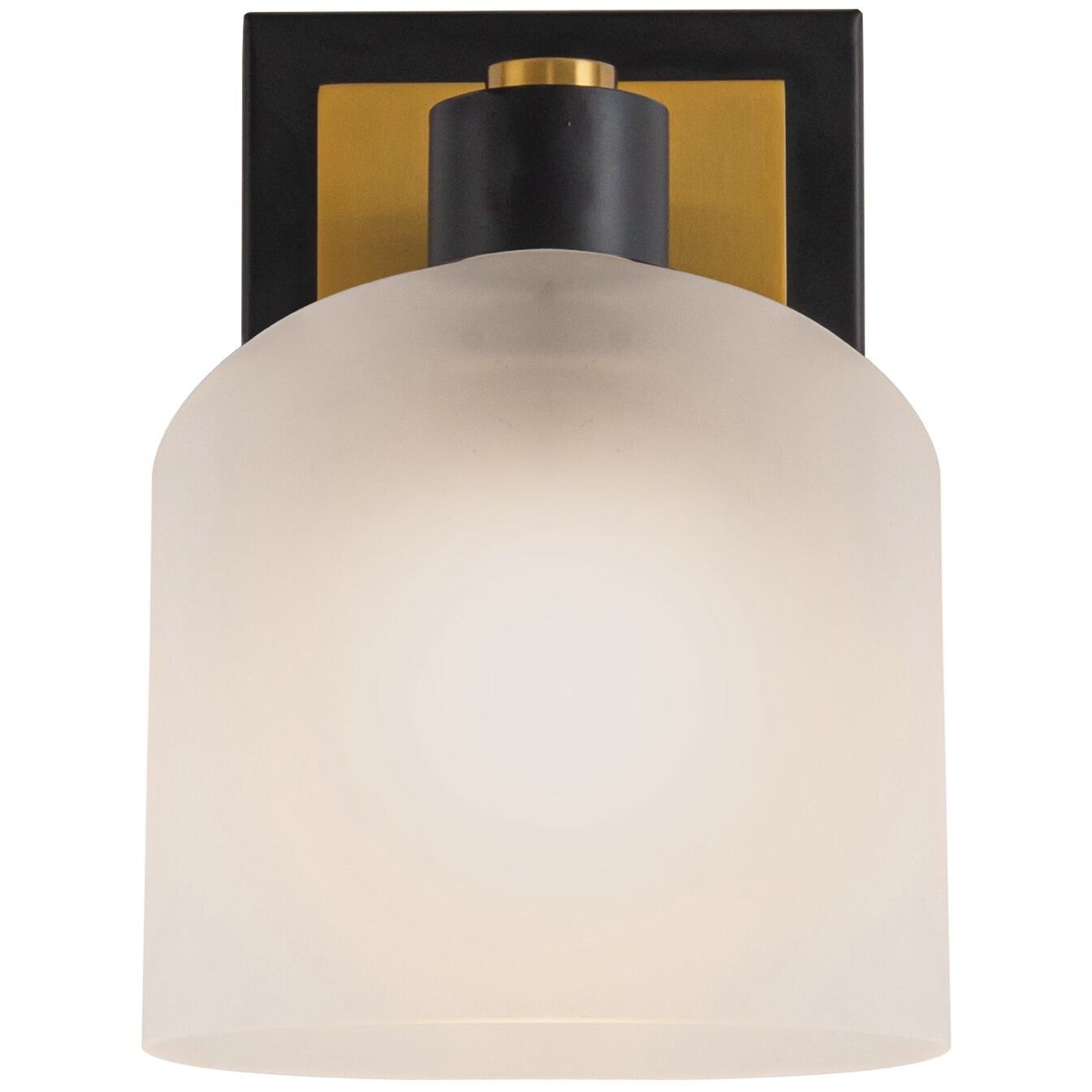 Lyndon 1 Light 5.9 inch Black and Brushed Brass Bathroom Sconce Wall Light