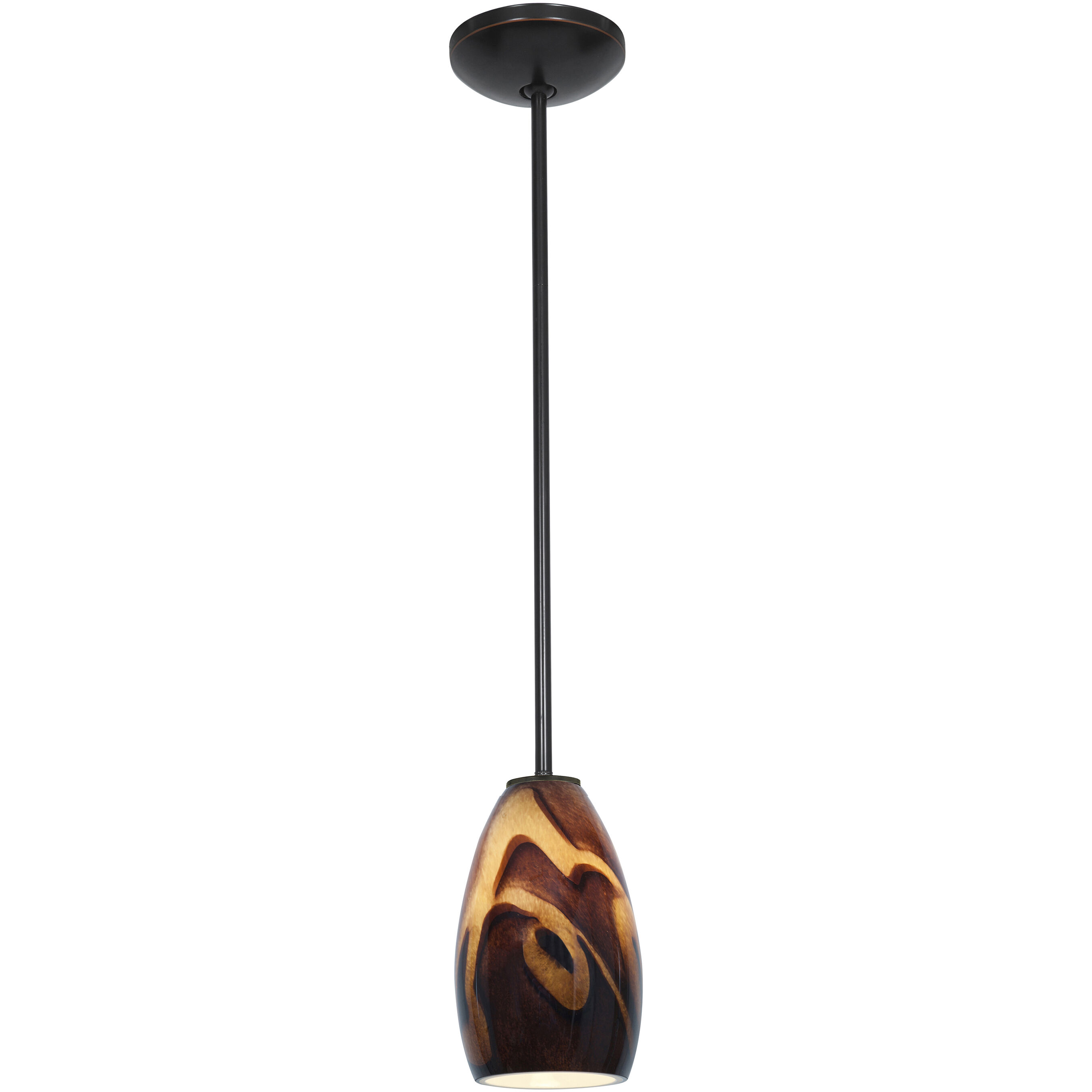 Champagne LED 5 inch Oil Rubbed Bronze Pendant Ceiling Light in Inca