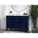 Williams 48 X 35 inch Blue and Brush Gold Vanity Sink Set