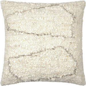 Jagged 20 X 20 inch Cream/Brown Accent Pillow