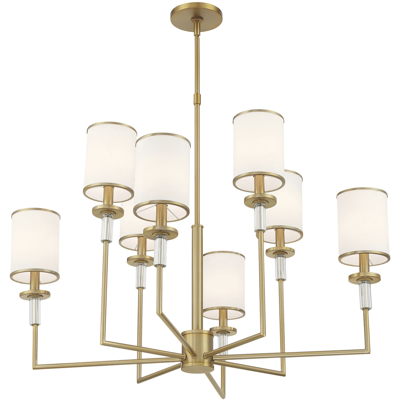 Hatfield 8 Light 33.25 inch Vibrant Gold Chandelier Ceiling Light