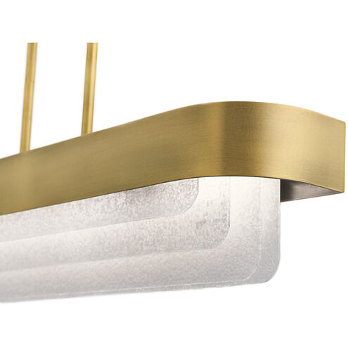 Serene LED 6 inch Natural Brass Chandelier Linear (Single) Ceiling Light