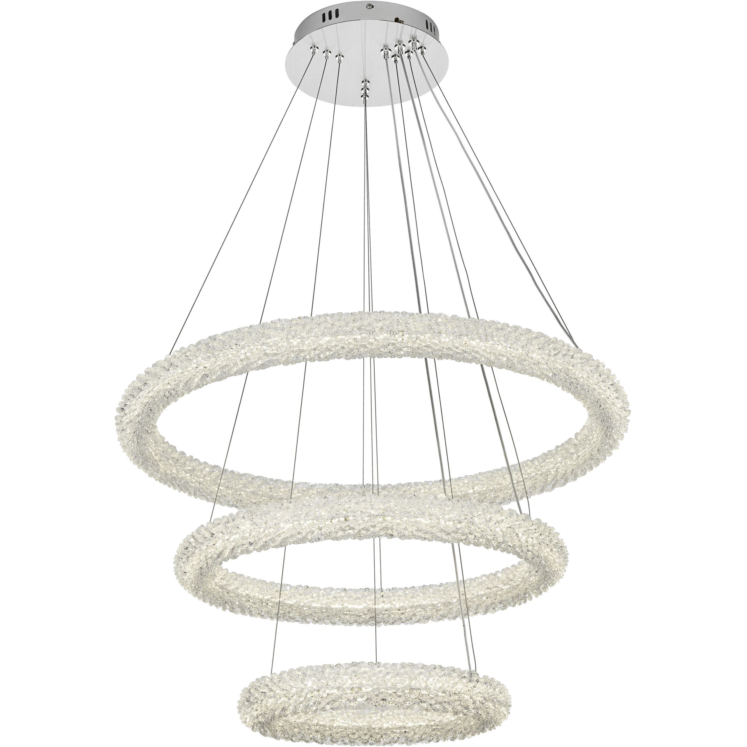 Bowen 3 Light 32 inch Chrome Chandelier Ceiling Light