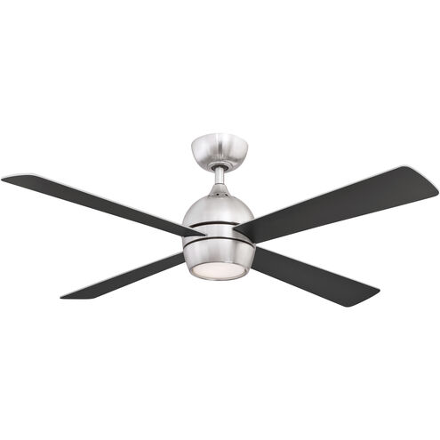 Kwad 52 52 inch Brushed Nickel with Brushed Nickel/Black Blades Indoor/Outdoor Ceiling Fan