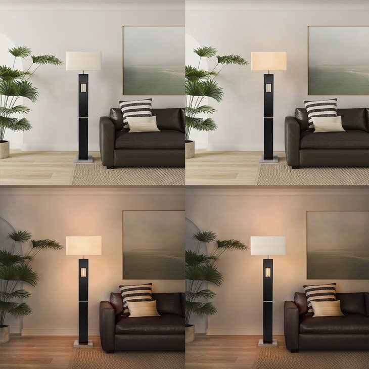 Deus Ex Machina 60 inch 100.00 watt Espresso and Brushed Nickel Floor Lamp Portable Light