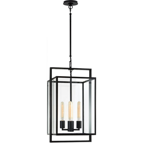 Ian K. Fowler Halle 4 Light 14 inch Aged Iron Lantern Pendant Ceiling Light, Small