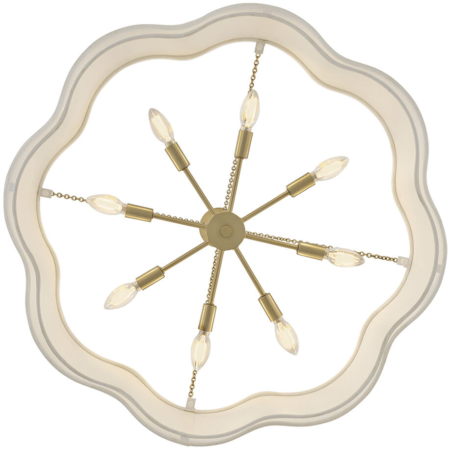 Gwen 8 Light 32 inch Lacquered Brass Chandelier Ceiling Light