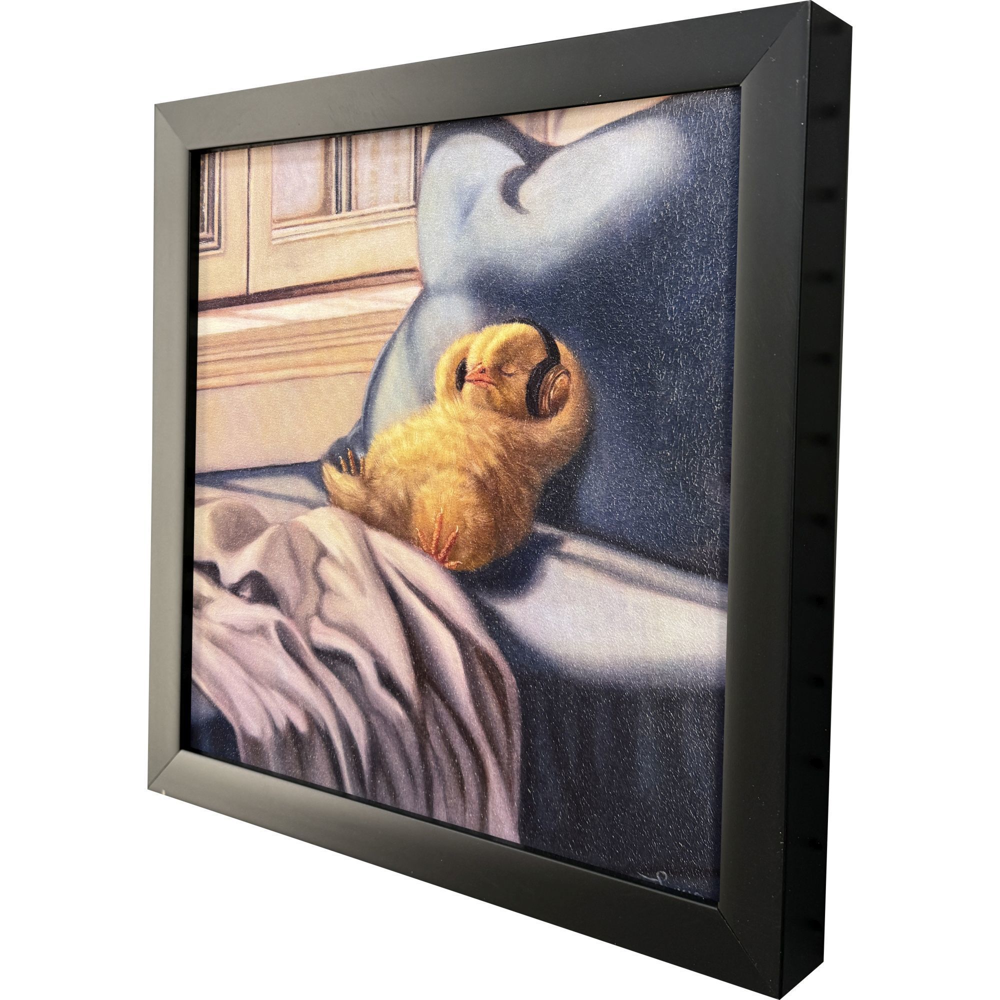 Cozy Beats 11 X 11 inch Non-Glass Framed Art, Propac
