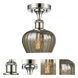 Fenton 1 Light 6.5 inch Polished Nickel Semi-Flush Mount Ceiling Light