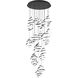 Whirl LED 26 inch Black Multi-Light Pendant Ceiling Light, dweLED
