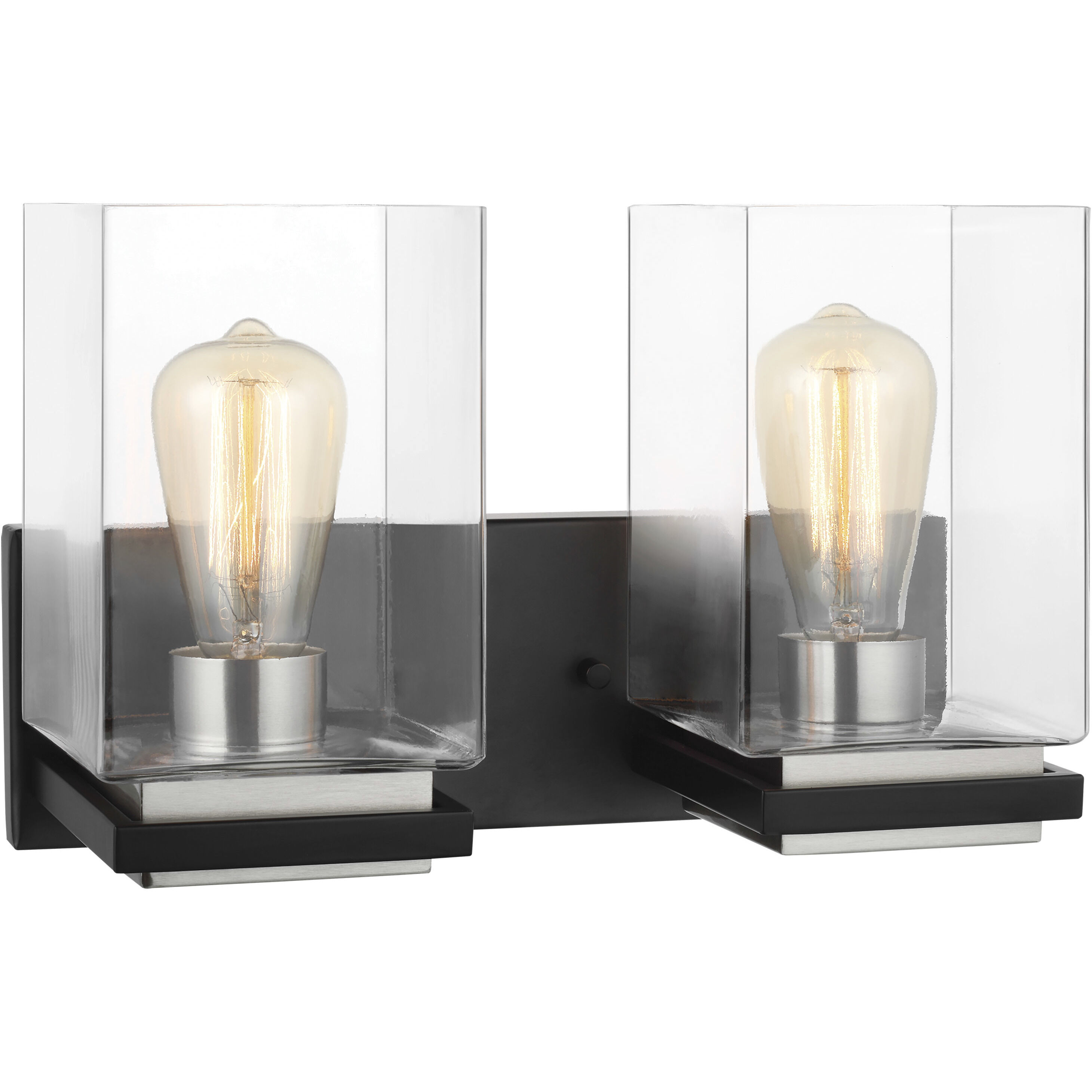 Crossroads 2 Light 14.13 inch Matte Black Bathroom Vanity Lights Wall Light