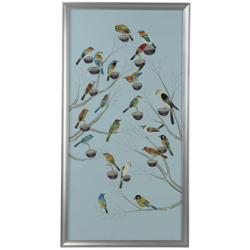 Aviary Blue Watercolor Artwork, Small