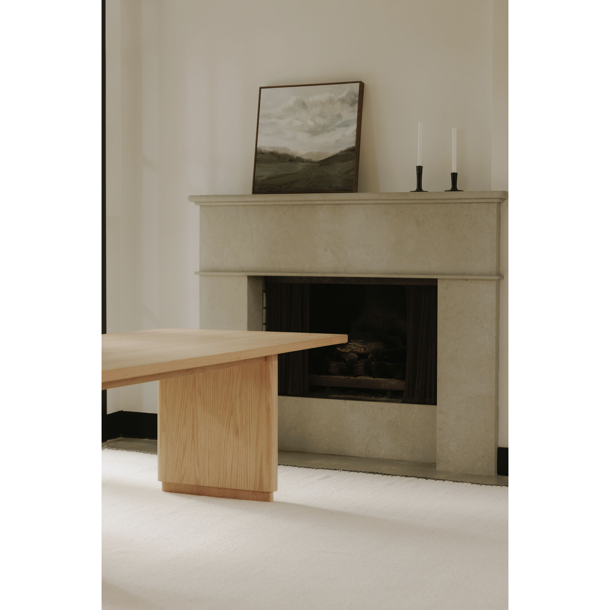 Round Off 104 X 39 inch Natural Dining Table, Large