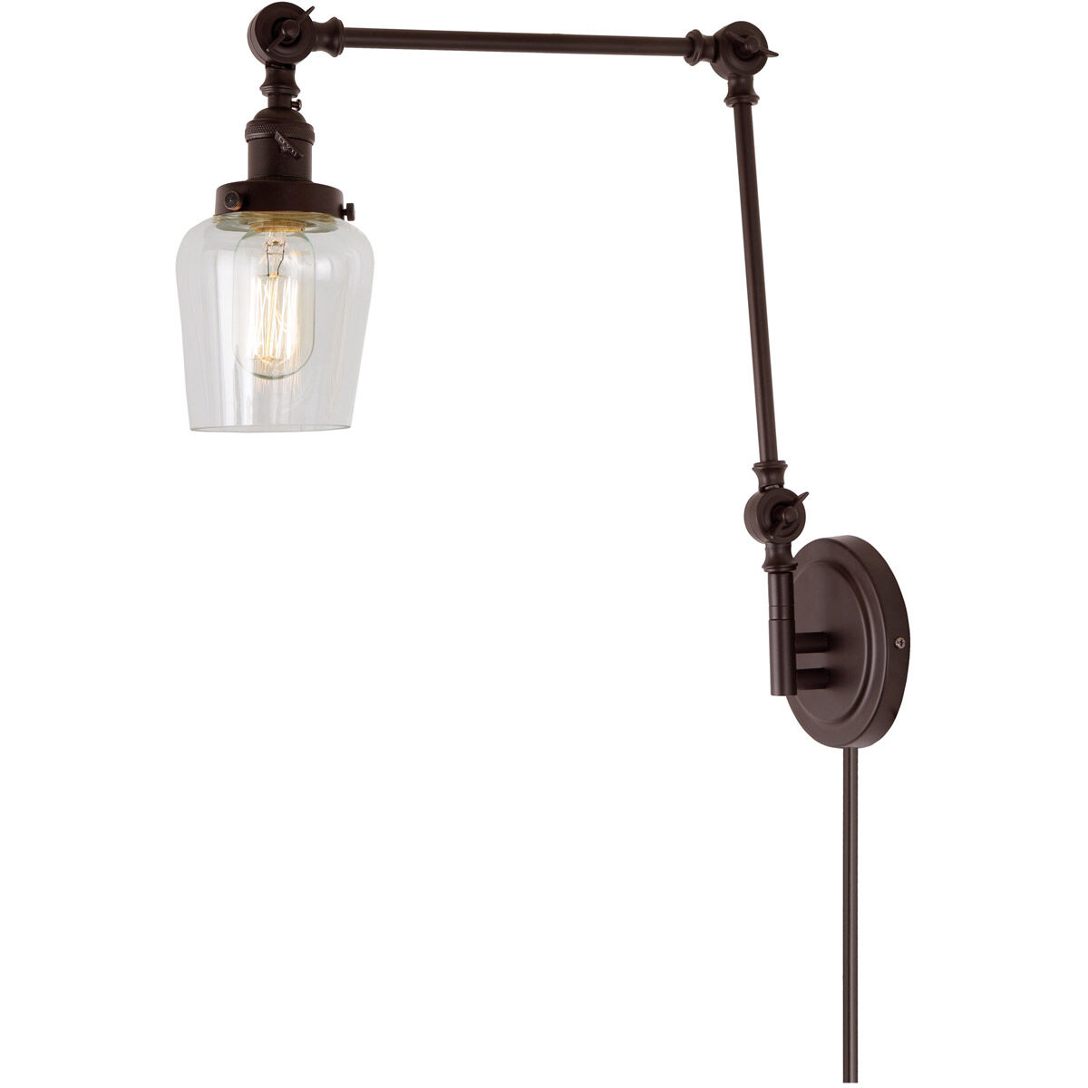 Soho 35 inch 100 watt Oil Rubbed Bronze Swing Arm Wall Sconce Wall Light