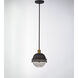 Portside 1 Light 10 inch Oil Rubbed Bronze and Antique Brass Outdoor Pendant