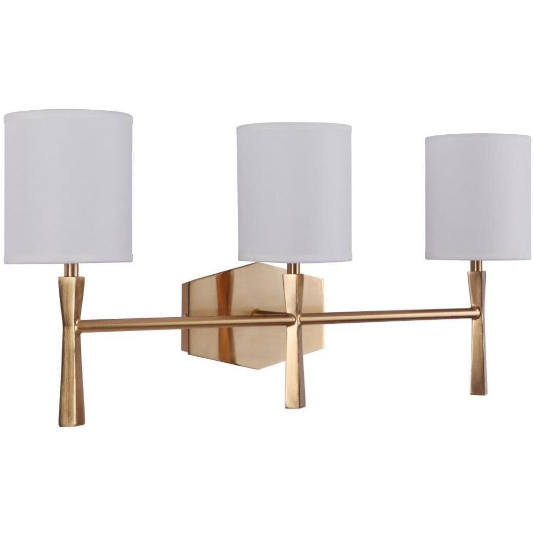 Chatham 3 Light 23 inch Satin Brass Vanity Light Wall Light