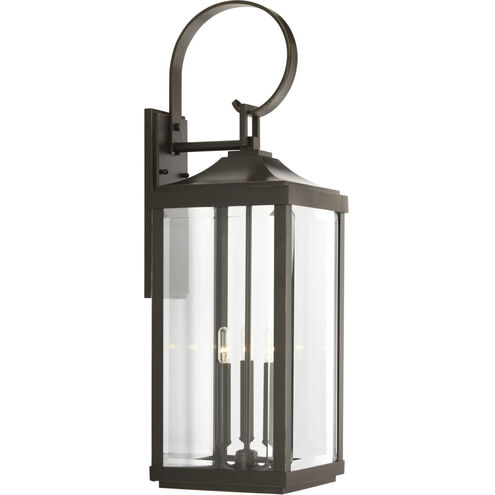 Caelum 3 Light 31 inch Antique Bronze Outdoor Wall Lantern, Large, Design Series