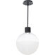 Gaze LED 12 inch Black Pendant Ceiling Light in 2700K, dweLED